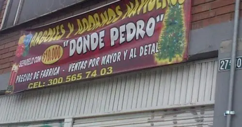 DONDE PEDRO ARBOLES Y ADORNOS NAVIDENOS DONDE PEDRO ARBOLES Y ADORNOS NAVIDENOS
